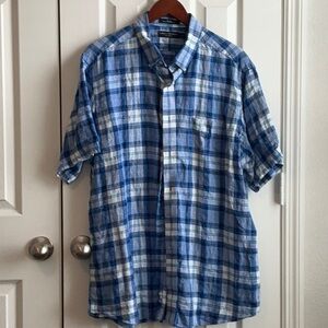 Men's Blue Plaid Shirt